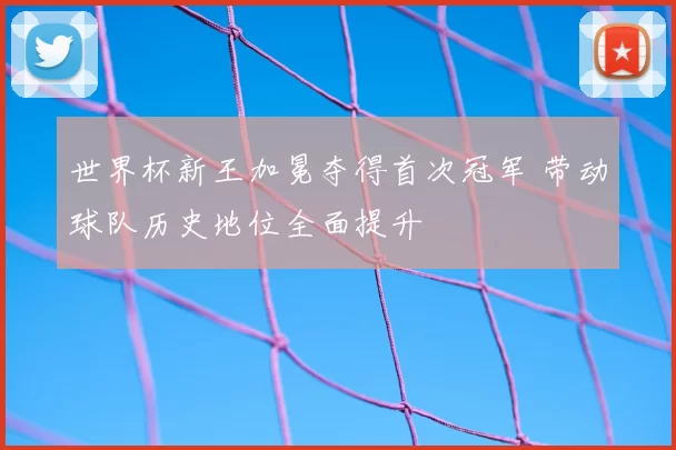 世界杯新王加冕夺得首次冠军 带动球队历史地位全面提升
